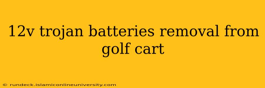 12v trojan batteries removal from golf cart