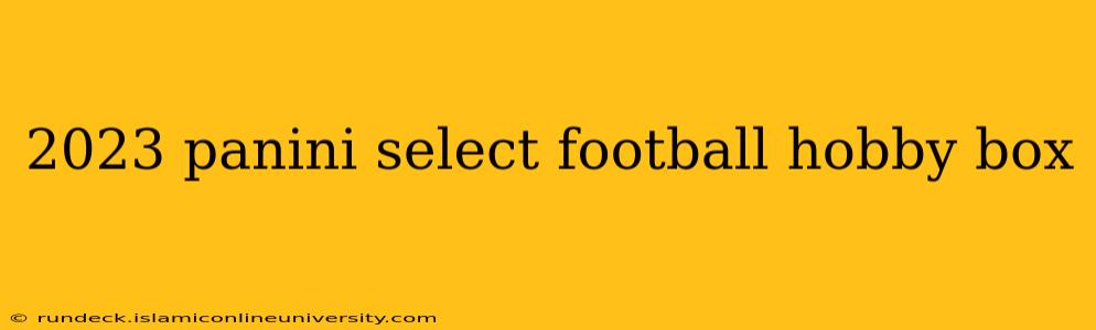 2023 panini select football hobby box