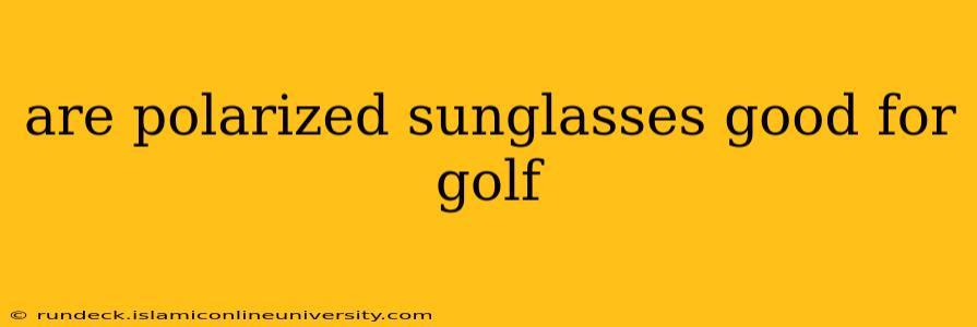 are polarized sunglasses good for golf