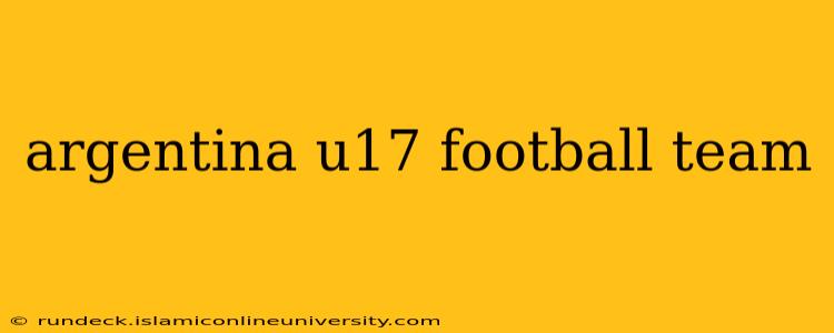 argentina u17 football team
