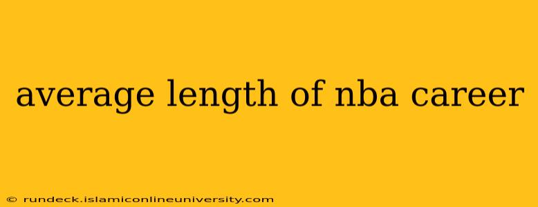 average length of nba career
