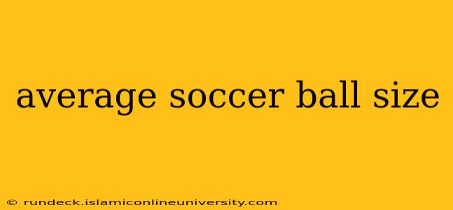 average soccer ball size