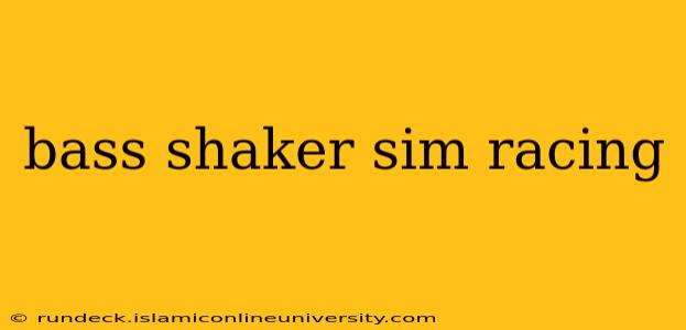 bass shaker sim racing
