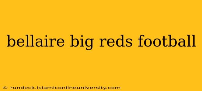 bellaire big reds football