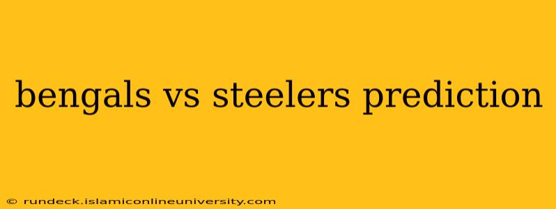 bengals vs steelers prediction