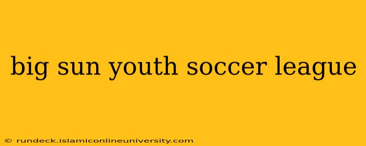 big sun youth soccer league