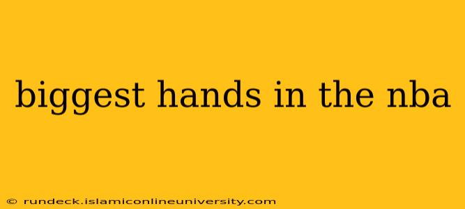 biggest hands in the nba