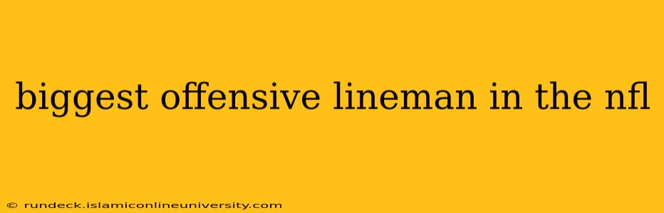 biggest offensive lineman in the nfl