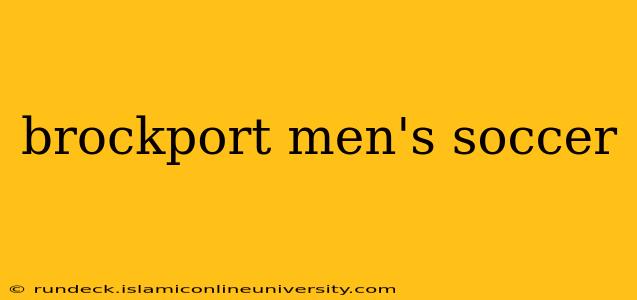 brockport men's soccer