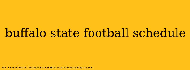 buffalo state football schedule