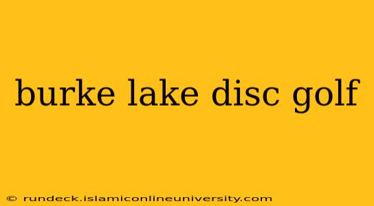 burke lake disc golf