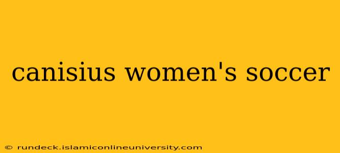 canisius women's soccer