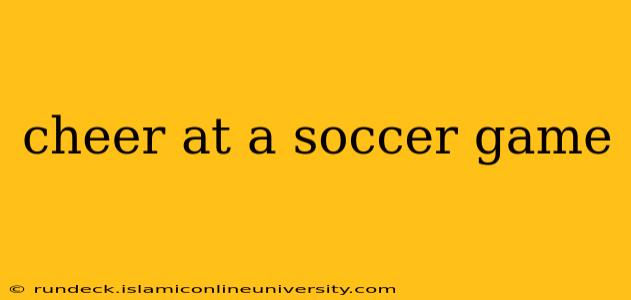 cheer at a soccer game
