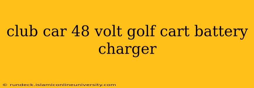 club car 48 volt golf cart battery charger