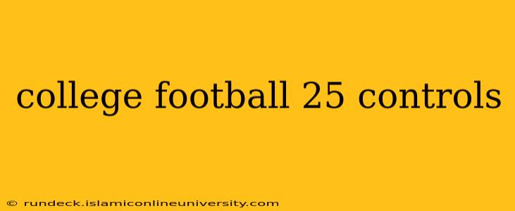 college football 25 controls
