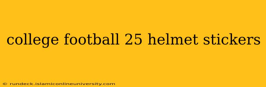 college football 25 helmet stickers