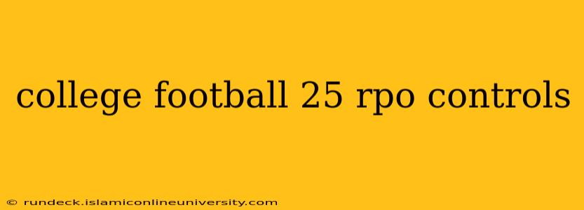 college football 25 rpo controls