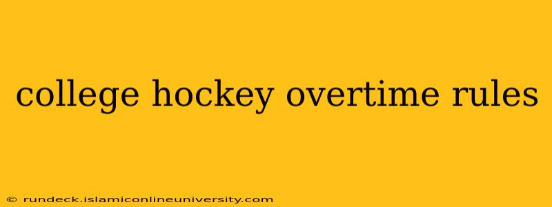 college hockey overtime rules