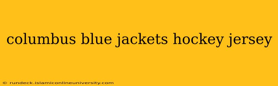 columbus blue jackets hockey jersey