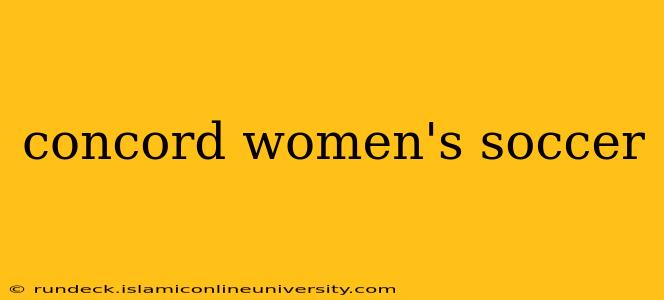 concord women's soccer
