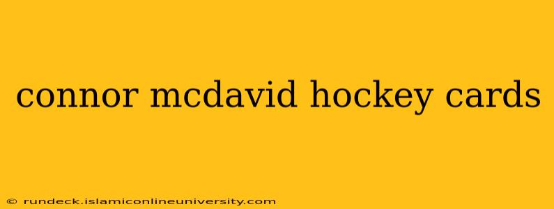 connor mcdavid hockey cards