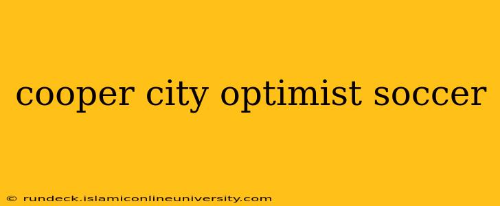 cooper city optimist soccer