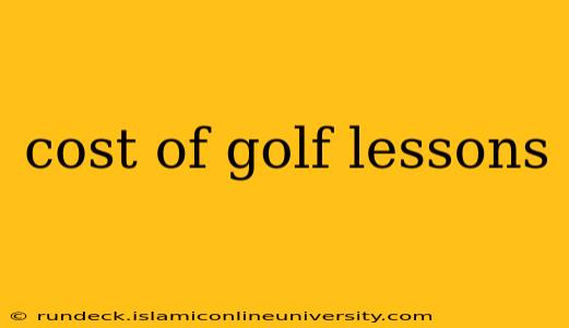 cost of golf lessons