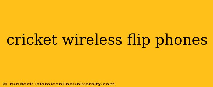 cricket wireless flip phones