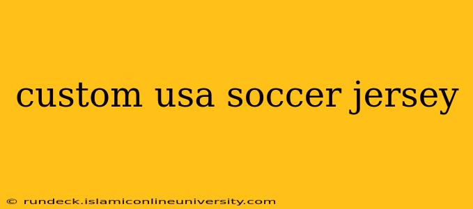 custom usa soccer jersey