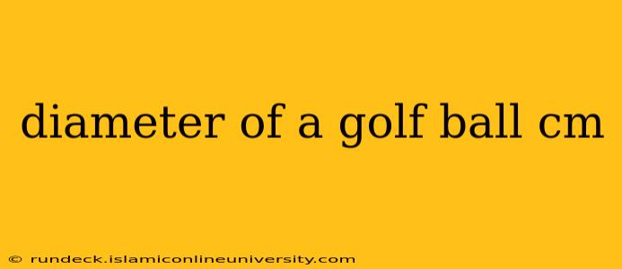 diameter of a golf ball cm