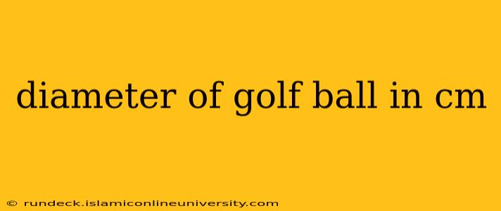 diameter of golf ball in cm