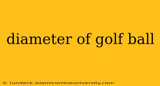 diameter of golf ball