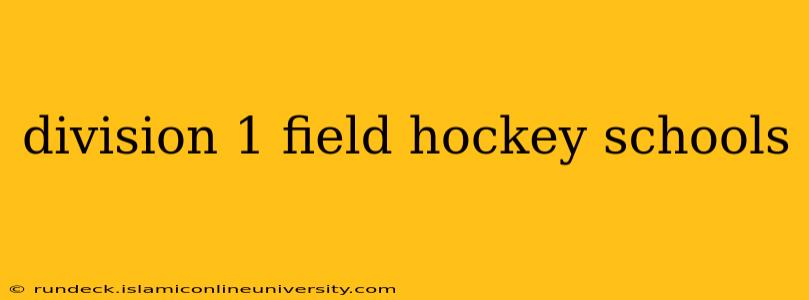 division 1 field hockey schools