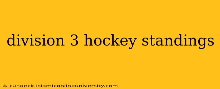 division 3 hockey standings
