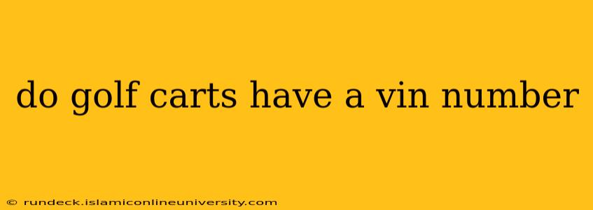 do golf carts have a vin number
