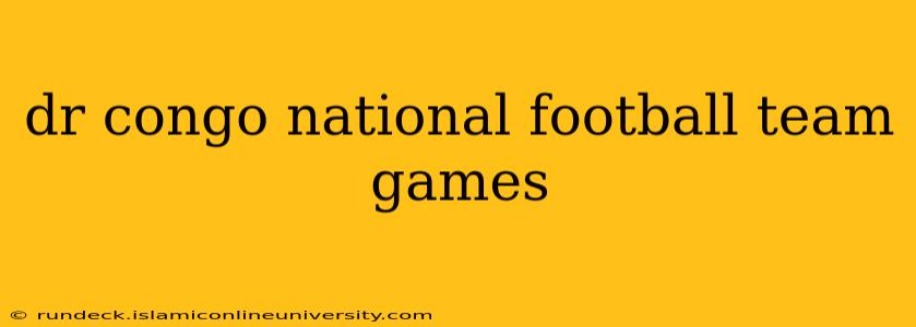 dr congo national football team games