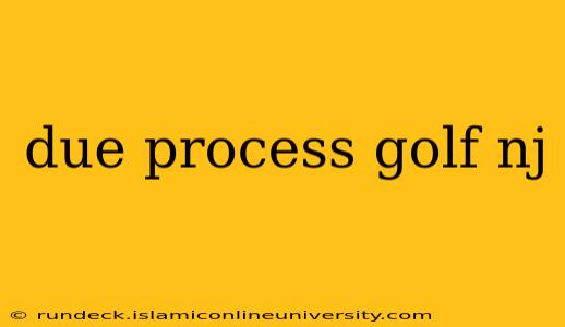 due process golf nj