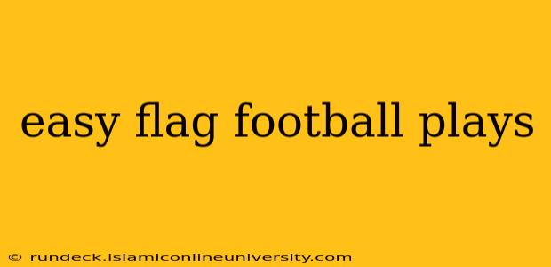 easy flag football plays