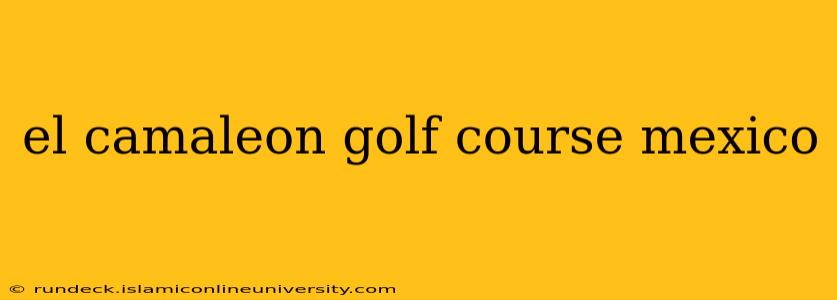 el camaleon golf course mexico