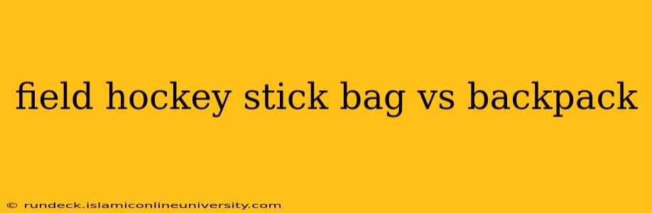 field hockey stick bag vs backpack