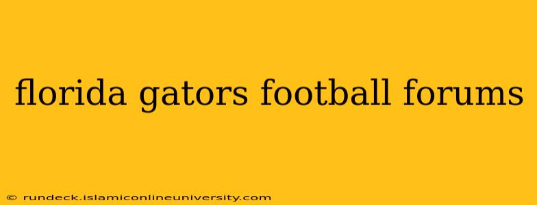 florida gators football forums