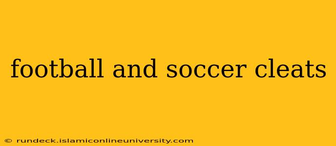 football and soccer cleats