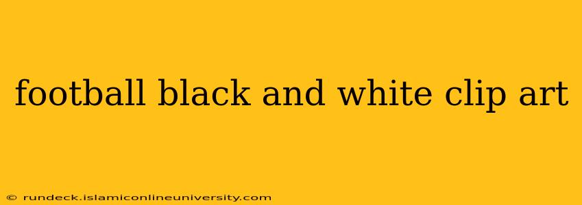 football black and white clip art
