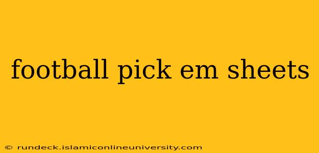 football pick em sheets