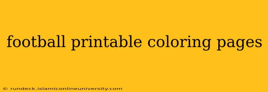 football printable coloring pages