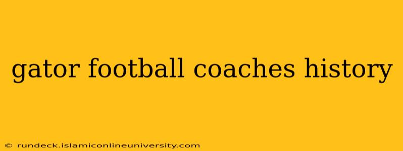 gator football coaches history