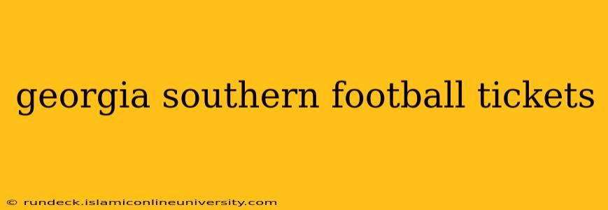georgia southern football tickets