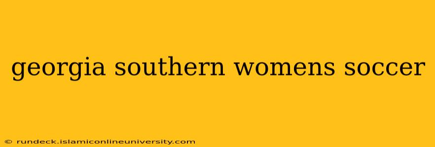 georgia southern womens soccer