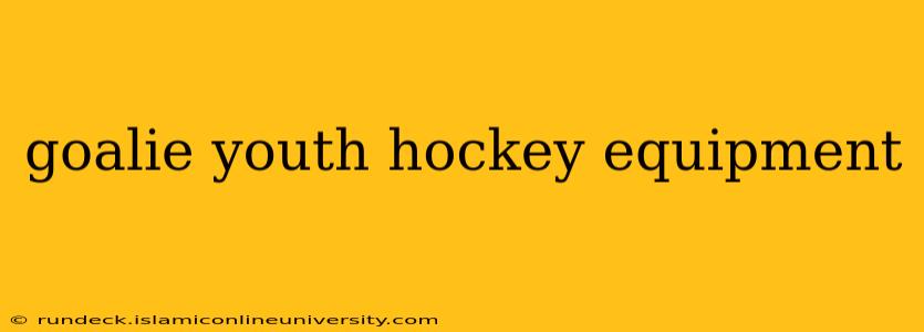 goalie youth hockey equipment