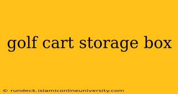 golf cart storage box